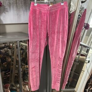 Pink Velour Jogger Pants